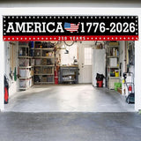 Probsin Large 250 Anniversary USA Banner 120" x 20" America 1776-2026 250 Years of Freedom American Map Black Patriotic Party Supplies Home Decorations for Outdoor, Indoor, Yard, Garden, Porch, Lawn