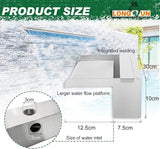 LONGRUN 30cm Pond Waterfall Blade,Stainless Steel Pool Fountain with RGB Bluetooth LED Light, Complete Waterfall & Stream Kits for Outdoor Water Features