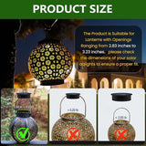 4 Pack Solar Light Replacement Tops(3.23 Inch Top, 2.83 Inch Bottom), Waterproof Replacement Solar Lantern Parts for Outdoor Hanging Lanterns DIY Table Lights Garden Patio Decor
