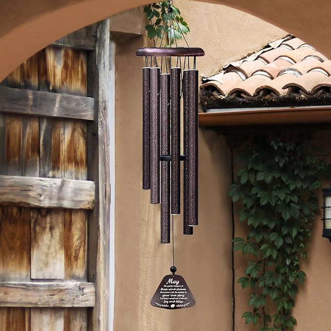 ZANIION 50th Anniversary Wedding Gifts Wind Chime 32", Happy 50 Years of Marriage Gifts Idea, 50th Anniversary Decorations for Couples, Parents, Husband, Wife, Romantic Gift for Her/Him Wine Bell 32"