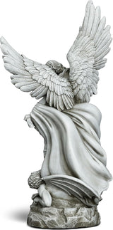 DevotedWalls 20.5" Large Saint Michael Statue Outdoor,Michael the Archangel Slaying Satan,Large Garden Religious Sculpture,San Miguel Arcangel Defender for Porch,Patio or Church Entryway