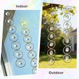 HDCRYSTALGIFTS 2pcs Crystal Suncatcher for Window Hanging, Gazing Ball Wind Spinner, Rainbow Maker Sun Catchers Indoor Window Home Outdoor Garden Patio Decor