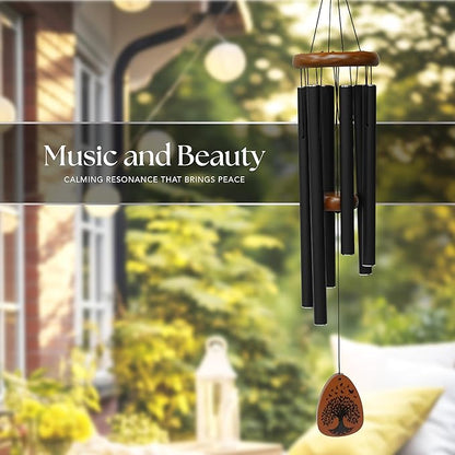 Sympathy Wind Chimes 37 inches Funeral Gift with Premium Packaging and Sympathy Card Memorial for Loss of a Loved One, Outdoor Bereavement Mom Dad Family