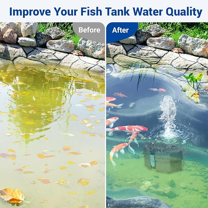 Biling Pond Filter Pump Box for Outdoor Indoor, Compact Filtration Solution for Fish Pond, Aquarium, Fish Tank
