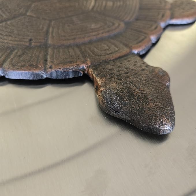 Turtle Stepping Stone Cast Iron Outdoor Yard and Garden Decor Bronze
