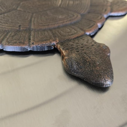 Turtle Stepping Stone Cast Iron Outdoor Yard and Garden Decor Bronze