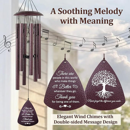 Thank You Gifts for Women Men, Tree of Life Wind Chimes 33.5", Teacher Appreciation Gifts, Thank You Gift for Friends Mentor Boss Teacher Nurse, Appreciation Gift for Coworker Women Men Volunteer