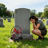 Lodou Graves Cemetery Decorations,Cardinals Memorial Grave Markers for Cemetery Memorial Stakes Metal Grave Decorations,Outdoor Outside Yard Garden (Red Bird)
