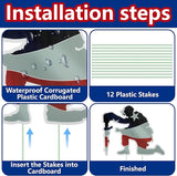 6 Pcs 4th of July Yard Signs Decorations, Independence Day Soldiers and USA Letter Lawn Patio Sign, Memorial Day Decoration Patriotic Lawn Sign with 12 Stakes for Home Garden Pathway Decor