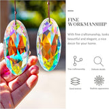 H&D HYALINE & DORA 2PCS 89mm/3.5inch Suncatcher Crystal Prism Pendant for Window,AB Color Glass Sun Catcher Prisms,Hanging Crystal Diamond Prism Suncatcher Ornament Decor