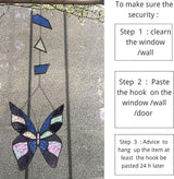 Stained Glass Window Hanging Suncatcher, Butterfly Gifts for Mom/Teacher/Women Anniversary, Birthday, Housewarming