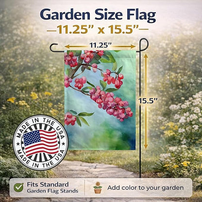 Caroline's Treasures Pennsylvania Mountain Laurels in Watercolor Garden Flag Mailbox Flag Decorative Yard Flag Banner Outside Patio Artwork Yard Flower Beds, Garden Size, Multicolor