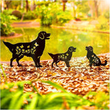 Golden Retriever Metal Garden Stakes Decorative Dog Gifts for Women/Men/Dog Lovers Gifts,Black Silhouette Statues for Yard Art,Outdoor Decor,Outside,Patio,Lawn Ornaments,Garden Decorations