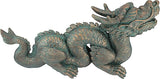 Design Toscano Asian Dragon of the Great Wall Garden Statue, Large 29 Inch Long, Cast Stone Resin, Green Bronze Verdigris Finish