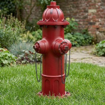Fire Hydrant for Dogs to Pee On, Dog Fire Hydrant Pee Post Outdoor Statue for Yard Lawn Decor, Fake Fire Hydrant for Porch Garden Decorative, 13.5" H × 5.9" L × 5.1" W (Modern)