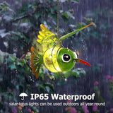 Solar Hanging Hummingbird Lights LED Outdoor Waterproof Powered Garden Decor Light Unique Decorations for Sister Birthday Gardening Gifts for Mom Women Yard Path Backyard Front Porch Balcony