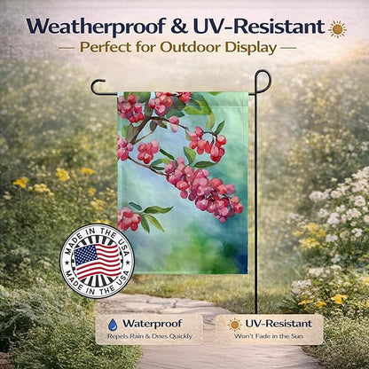 Caroline's Treasures Pennsylvania Mountain Laurels in Watercolor Garden Flag Mailbox Flag Decorative Yard Flag Banner Outside Patio Artwork Yard Flower Beds, Garden Size, Multicolor