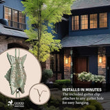 Good Directions 487V1-8 Fish Rain Chain 8-1/2 Feet Long, Large Wide Mouthed Fish, 100% Blue Verde Pure Copper