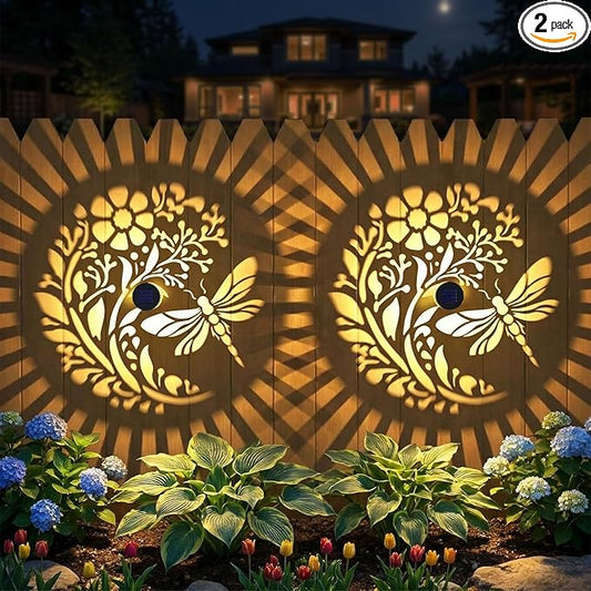 Gardsee Solar Fence Lights 6 Pack Solar Deck Lights Waterproof LED Solar Powered Step Light Wall Lights Outdoor Decorations Warm Yellow Light Decorative Lighting for Garden (Black 5)