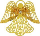 10pcs Gold Angel Shape Suncatcher Hanging Window Pendant DIY Metal Part Ornament Hand-Crafts Gifts