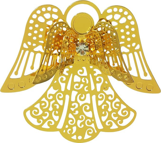 10pcs Gold Angel Shape Suncatcher Hanging Window Pendant DIY Metal Part Ornament Hand-Crafts Gifts
