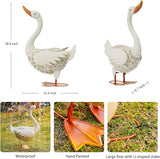 Goodeco Goose Statue for Garden Decor - Perfect for Home Yard Porch Decorations - Great Gifts for Women Mom and Gardening Gifts (White)