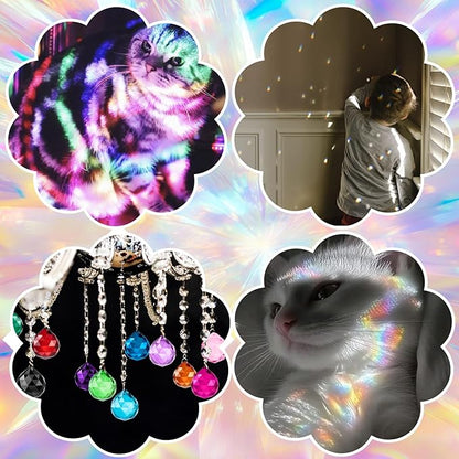 Suncatcher Crystal Prism Ball 20mm, Multicolor Crystal Ball Rainbow Prism Pendants Window Hanging Decor for Home, Garden, Party, Gift 40 Pack