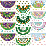 Lounsweer 12 Pcs Easter Bunting Flag Banners 3 x 1.5 ft Easter Bunting Garden Flag Hanging Decor Polyester for Holiday Lawn Yard Outdoor Decor