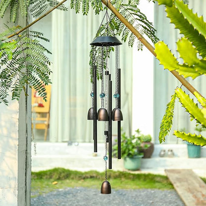 Taman Solar Wind Chime for Outside - 30" Led Color Changing Wind Chime Valentine's Day Gift Decorative Memorial Gift, for Home, Outdoor, Yard, Patio,Garden Decor