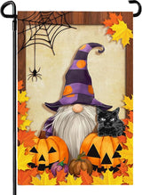 Fall Gnome Garden Flag Pumpkin Maple Leaf Garden Flags Seasonal Small Flag Double Sided Autumn Halloween Porch Patio Farmhouse Outdoor Decoration 12 x 18 Inch