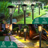Solar Pathway Lights Outdoor 8 Pack, Warm White Solar Path Lights,Solar Lights Outdoor Waterproof Decorative Landscape Path Lights Auto On/Off, Solar Garden Lights for Yard Walkway Driveway Patio