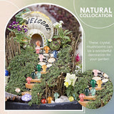 120 Pieces Crystal Mushroom Sculpture Decor Bulks Hand Making Mushroom Crystals Gemstone Quartz Mushrooms Polished Crystal Cute Mushrooms Crystals Stones Decor for Witchcraft Meditation Garden Home
