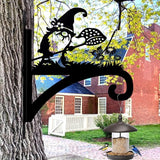 Plant Hangers Outdoor Heavy Duty Iron Decorative Gnome Silhouette Pot Hangers for Plants 11 inch Hanging Plant Bracket Wall Plant Hanger for Bird Feeder Flower Pot Lantern Wind Chimes