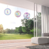 3 Pack Stainless Steel Wind Spinner Butterfly Dragonfly Hummingbird for Yard and Garden 12 Inch 3D Metal Wind Spinner Hanging Outdoor Porch Decor Art Kinetic Sculptures for Indoor Outdoor Decorations