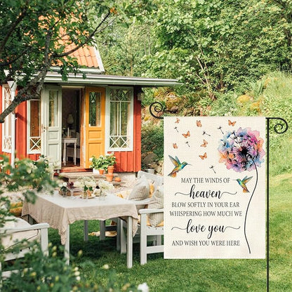 AVOIN colorlife Memorial Garden Flag 12x18 Inch Double Sided Outside, Inspirational Quote Remembrance Memorial Day Gravesite Yard Outdoor Decoration