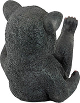 Design Toscano Roly-Poly Bear Cub Statue, Rolling Bear, Black