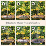 AISITIN Bird Bath Outdoor, Polyresin Lightweight Birdbath for Garden with 2.5W Solar Fountain, Used in Outside, Patio, Pond, Solar Fountain for Bird Bath
