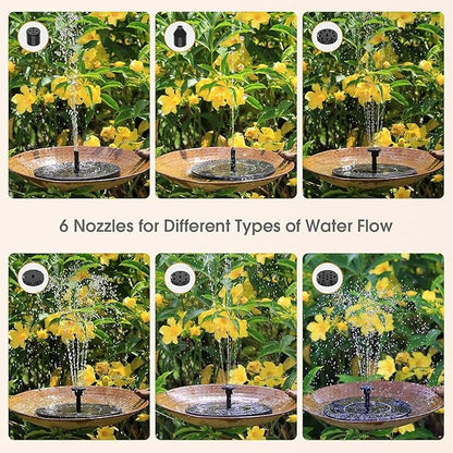 AISITIN Bird Bath Outdoor, Polyresin Lightweight Birdbath for Garden with 2.5W Solar Fountain, Used in Outside, Patio, Pond, Solar Fountain for Bird Bath