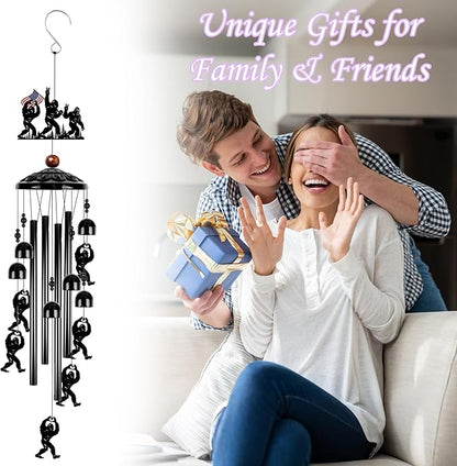 Sasquatch Wind Chime for Outside: Big Foot Gifts for Men Women, Adventure Theme Outdoor Metal Wind Chime, Home Garden Patio Yard Decor