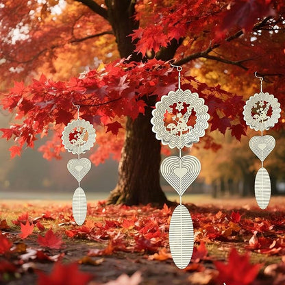Stainless Steel Wind Spinner,3D Silver Indoor Outdoor Garden Decoration Crafts Ornaments,Metal Wind Chimes for Outside Decor,Decorations to Scare Away Yard Birds (Fairy)