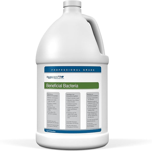 Aquascape 30406 AquascapePRO Beneficial Bacteria Liquid Treatment for Pond Water Feature Waterfall Stream, 1 Gallon