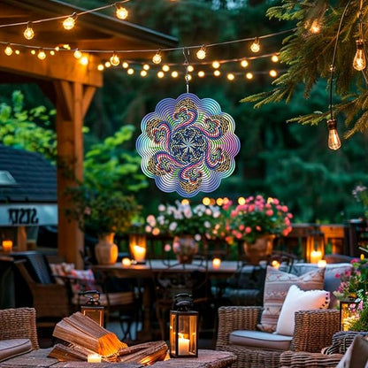 Mandala Gifts for Mom, Moms Wind Spinners, Mother's Day Best Gift for Mom, Mother Birthday Gift from Daughter Son, Love Reminder Gifts for Mother's Day, Garden Decor Gifts for Outside,Purple,12in