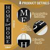 Home Sweet Home Porch Sign 47.2H Wooden Welcome Sign Vertical Hanging Signs For Standing Front Porch Standing Farmhouse Porch Signs Outdoor Tall Sign Decorations Outdoor Welcome Signs for Porch- balck