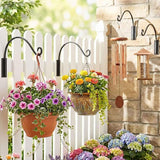 Qiang Ni Heavy-Duty Plant Hanger - 16 Inch 80lbs Metal Wall Mount Plant Bracket for Indoor Outdoor Hanging Bird Feeders, Flower Baskets, Lanterns