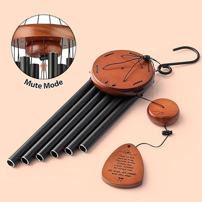 Sympathy Wind Chimes - Memorial Chimes for Loss of Loved One, Condolence Remembrance Gift in Memory of Mother Father, 32 Inch