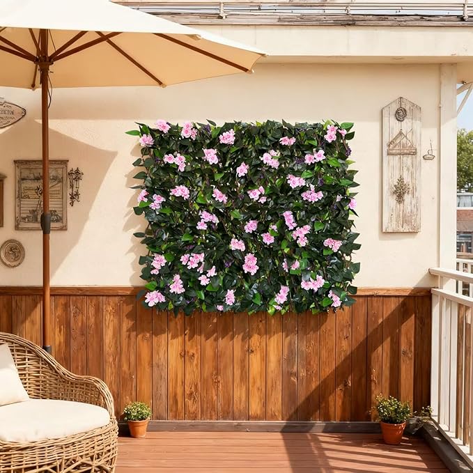 Expandable Fence Privacy Screen for Balcony Patio Outdoor,Decorative Faux Ivy Fencing Panel,Artificial Hedges