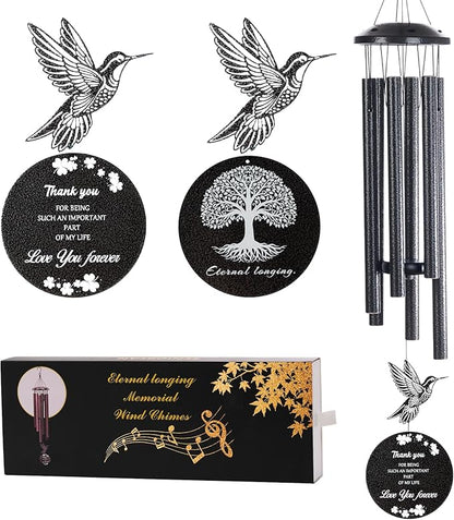 37-inch Hummingbird Wind Chimes are Suitable for Garden, Patio and Courtyard Decoration. They can be Given as Gifts of Comfort, Mourning and Remembrance to Loved Ones who Have Lost Them