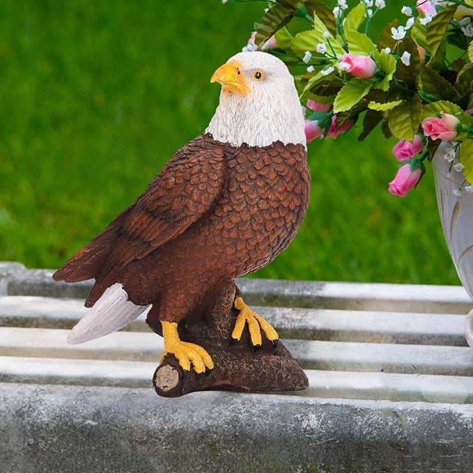 Cute Statues Garden and Yard Statue Bald Eagle Hanging Bird Backyard Decor