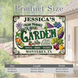 Personalized Garden Signs for Outside Custom Metal Tin Sign for Women, Retro Funny Welcome Metal Sign for Patio, Yard Rustic Home Decor Gift for Mothers Day, Grandmas, and Gardening Lovers