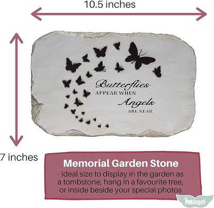 Memorial Stones for Loved Ones Outside - Memorial Garden Stones in Memory of Loved Ones Lost, Pet Memorial Stone, Garden Remembrance Stones - 10.5 x 7 x 0.5 inches, Waterproof Resin